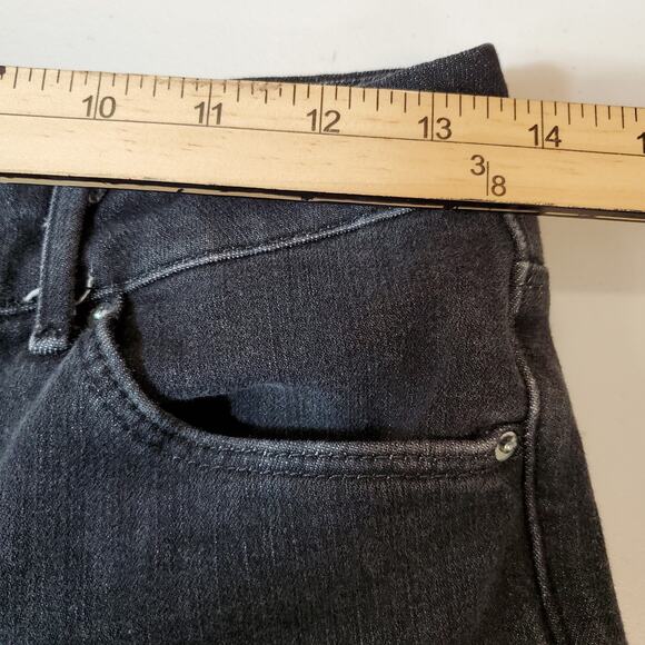 H&M 360 Stretch Jeans Womens 30/30 Black Skinny High Waist & Denim Faded Pants - Picture 3 of 12